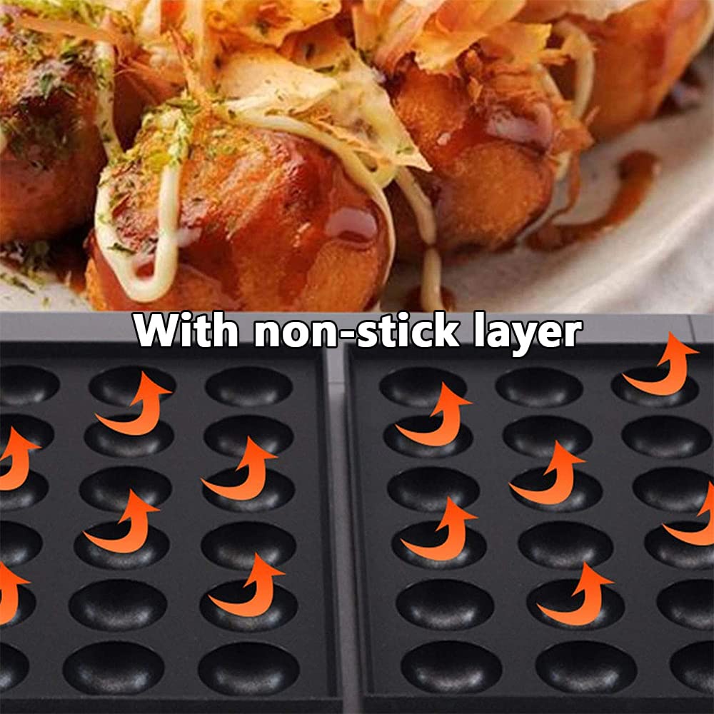 Electric Non-Stick Takoyaki Maker Machine - 56 Ball Capacity for Octopus Balls, Meatballs & Snacks - 4000W Fast Heating, Easy to Clean - Perfect for Home Kitchen, Parties & Street Food Business