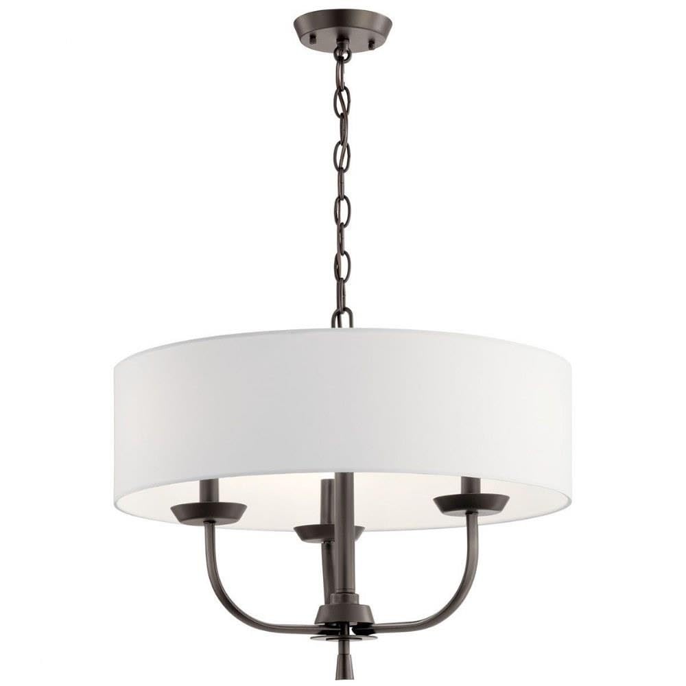 3-Light Traditional Simple Chandelier Fixture in Olde Bronze - Perfect for Dining Room, Bedroom, or Foyer Lighting