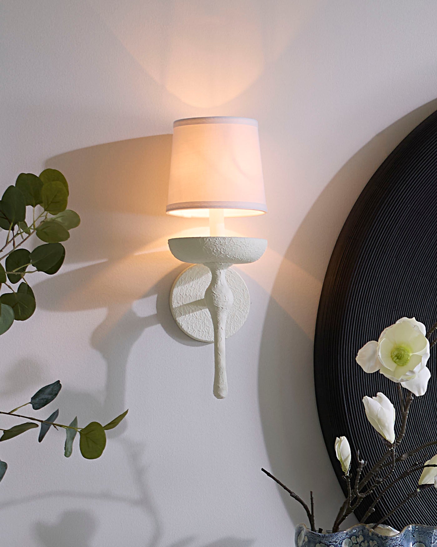 Concord White Wall Sconce Light Fixture - Elegant Indoor Lighting for Living Room, Bedroom, or Hallway