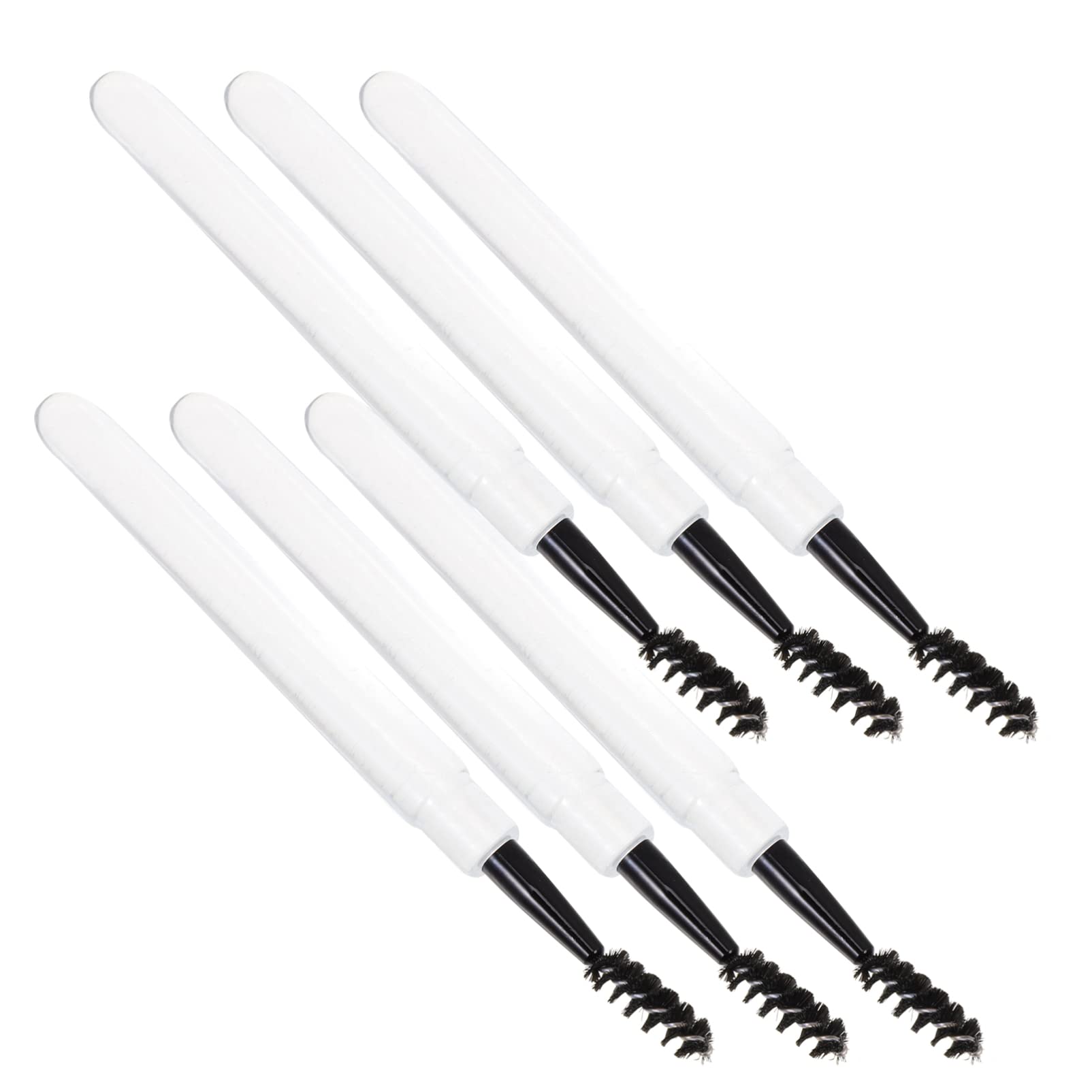 Beavorty 6-Piece Eyebrow Grooming Kit - Multifunctional Eyebrow Brush, Mascara Wands & Travel-Friendly Cosmetic Tools with Caps for Perfect Eyebrows & Lashes | Ideal for Travel, Lash Extensions & Everyday Makeup Routine