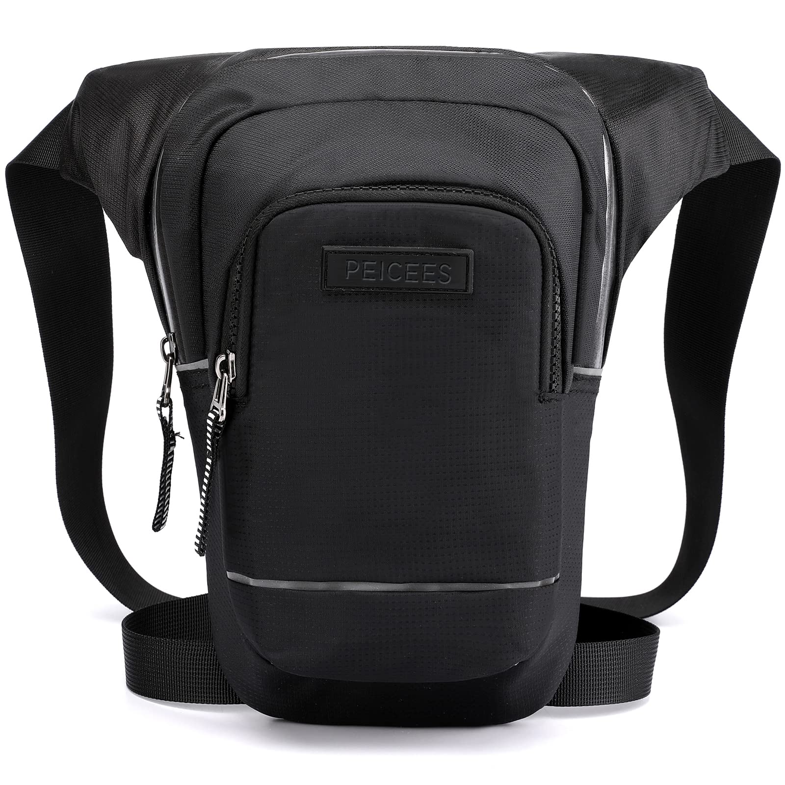 **Men's & Women's Thigh Bag - Waterproof Leg Fanny Pack for Outdoor Activities, Motorcycle Riding, Hiking, Camping & Cycling - Adjustable Crossbody Sling Backpack (Black) - Perfect for Travel, Sports & Daily Use**