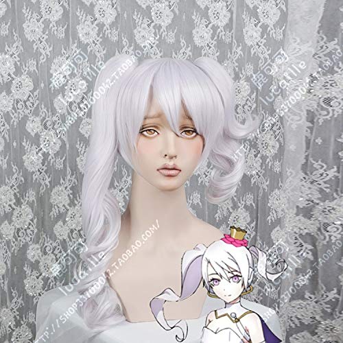 The Caligula Effect μ Cosplay Wig - Long Pale Silver Purple Heat Resistant Synthetic Hair Wigs with Free Wig Cap | Perfect for Anime Conventions, Cosplay Events & Halloween Costumes