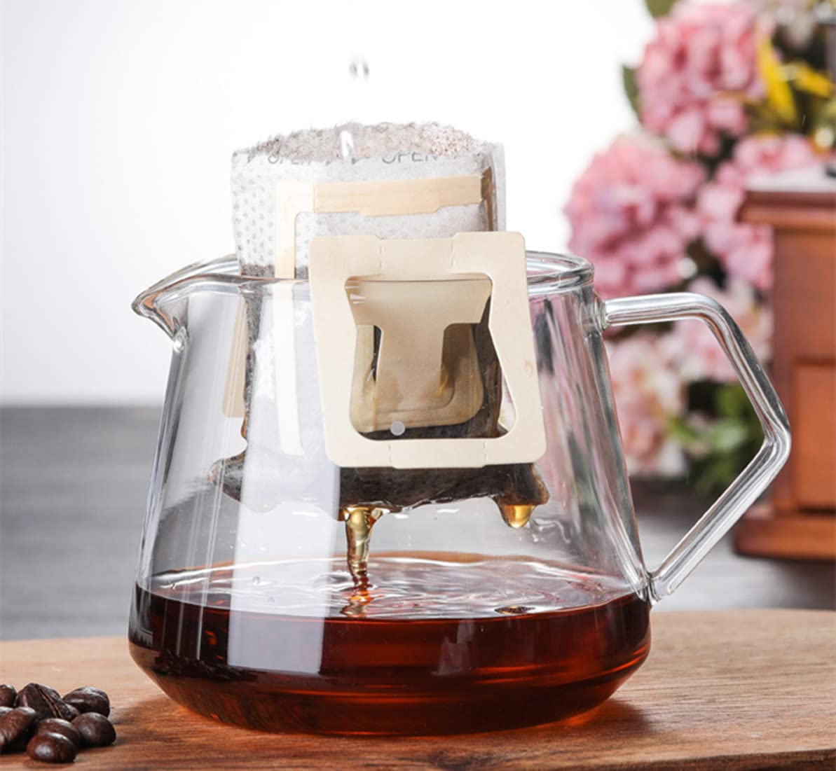 Premium Borosilicate Glass Coffee Server - 650ml/22oz Heat-Resistant Carafe for Brewing Coffee, Tea & Milk - Perfect for Home, Office & Cafe Use