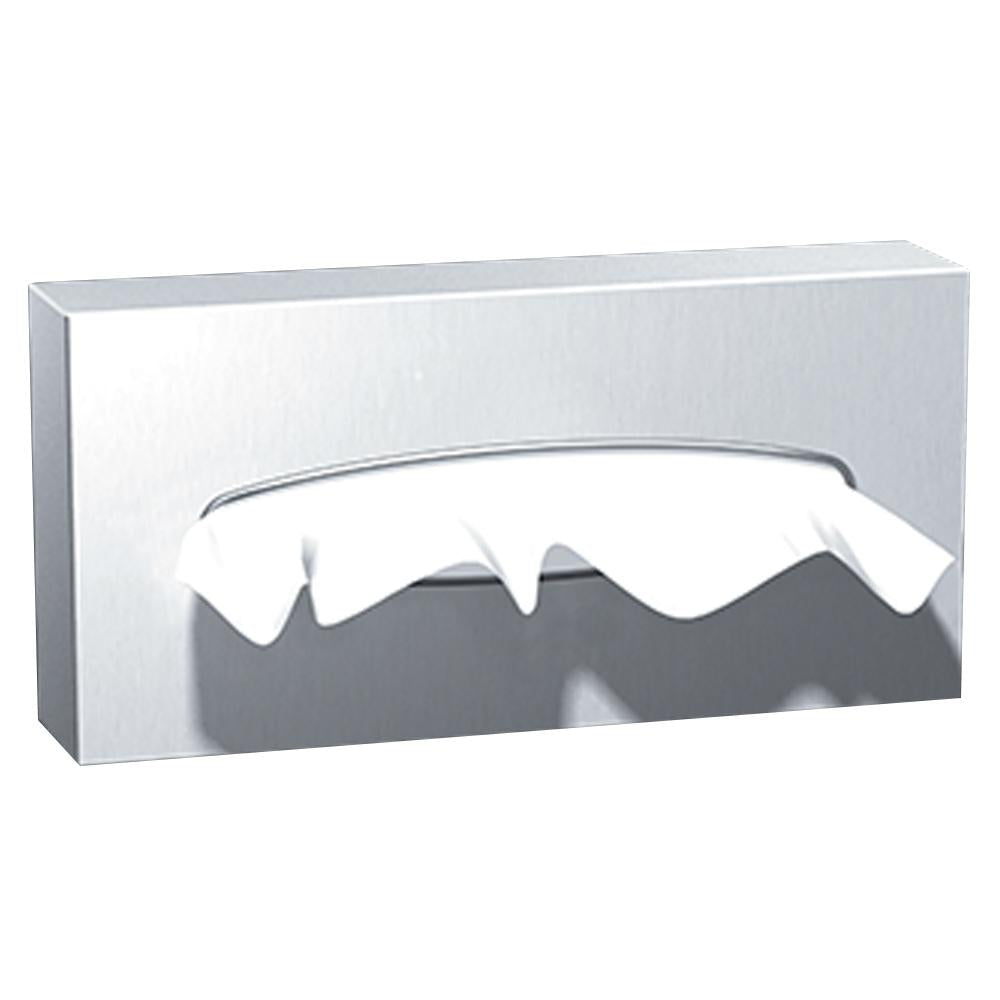 ASI 0258 SS Facial Tissue Dispenser - Stainless Steel Surface Mounted Satin Finish for Bathroom, Kitchen & Office Hygiene