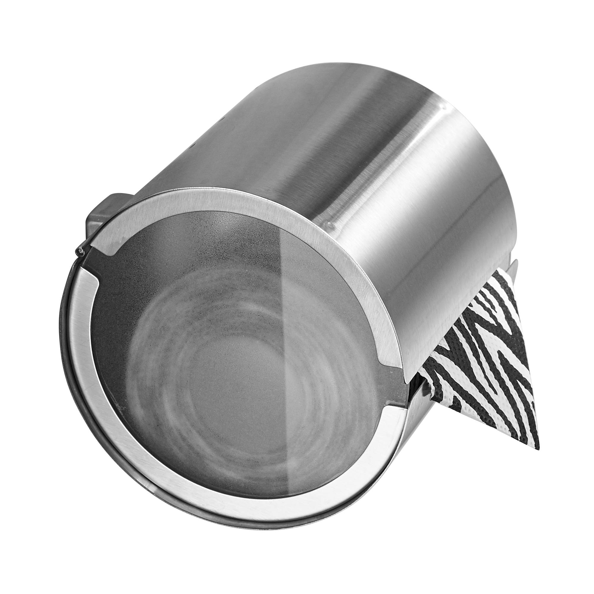 JunSun Stainless Steel Cat Proof Toilet Paper Holder - Wall Mounted Enclosed TP Roll Keeper Protector for Pets (Dogs & Cats) - Brushed Nickel Finish for Bathroom, Kitchen & RV Use