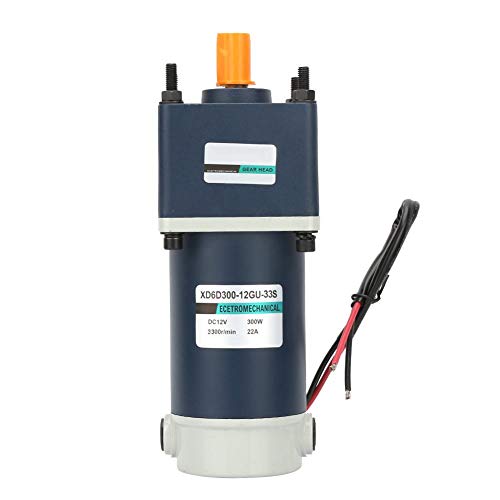 12V 300W High Torque Permanent Magnet DC Geared Motor with Metal Gear Reducer - 15mm Shaft, 15-1000 RPM (30 RPM) - Ideal for Robotics, Electric Vehicles, and Industrial Automation