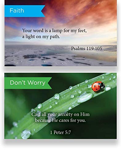 Pass Along Scripture Card Variety Pack - 12 Unique Hand-Picked Designs, 5 of Each (Pack of 60) - Perfect for Bible Study, Church Events & Christian Gift Giving