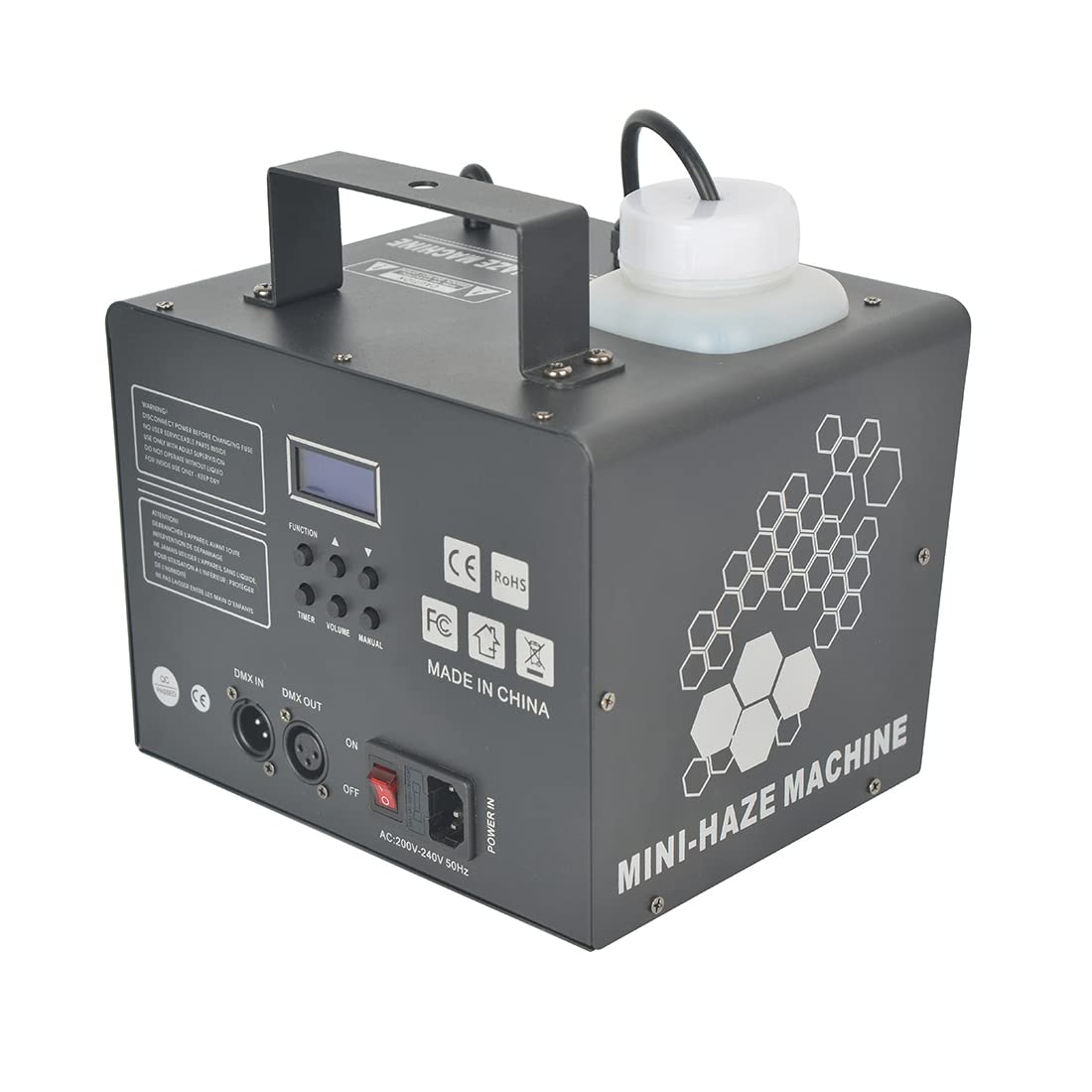500W DMX Remote LCD Haze Fog Machine - Water Based Silent Fan Hazer for DJ, Party, Nightclub & KTV | Professional Stage Smoke Effects for Concerts, Theaters & Events