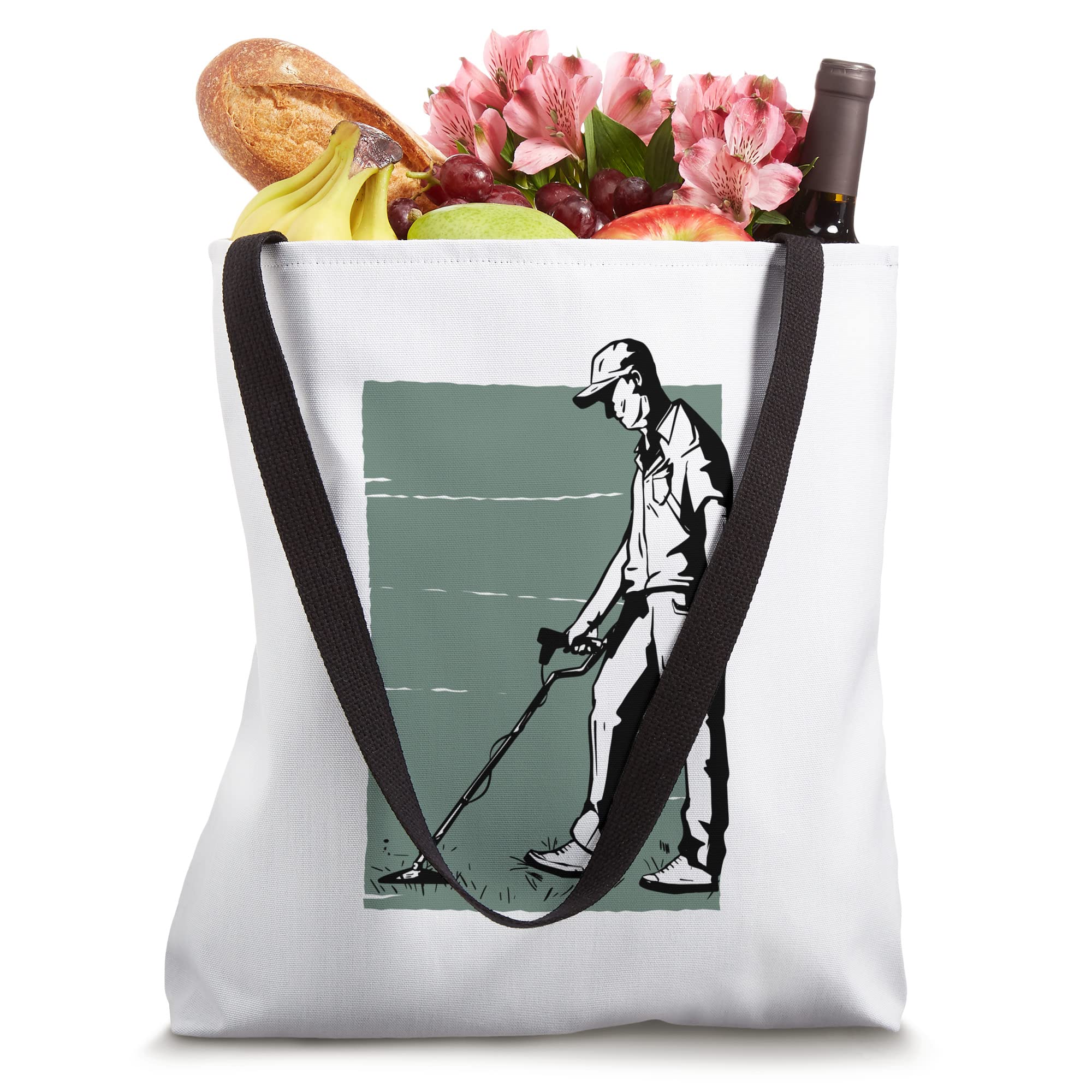 Detector Man Men's Tote Bag - Durable Canvas Shoulder Bag for Work, Travel & Daily Use | Waterproof & Spacious Carryall for Office, Gym & Shopping