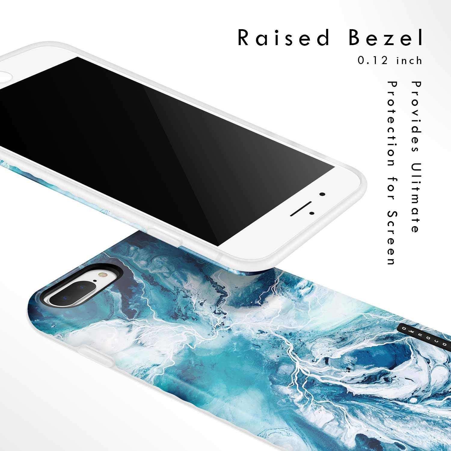 Premium Watercolor iPhone 8 Plus & iPhone 7 Plus Case - Akna GripTight Series Shockproof Silicone Cover with Ultra HD Print (Graphic 102241-US) - Perfect for Daily Protection & Stylish Outfit Matching