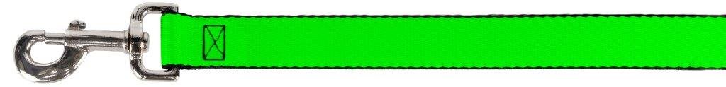 Buckle-Down Reflective Dog Leash - 6ft Neon Green Pet Walking Lead - 1 Inch Wide Heavy Duty Nylon - Perfect for Night Walks, Jogging & Outdoor Adventures