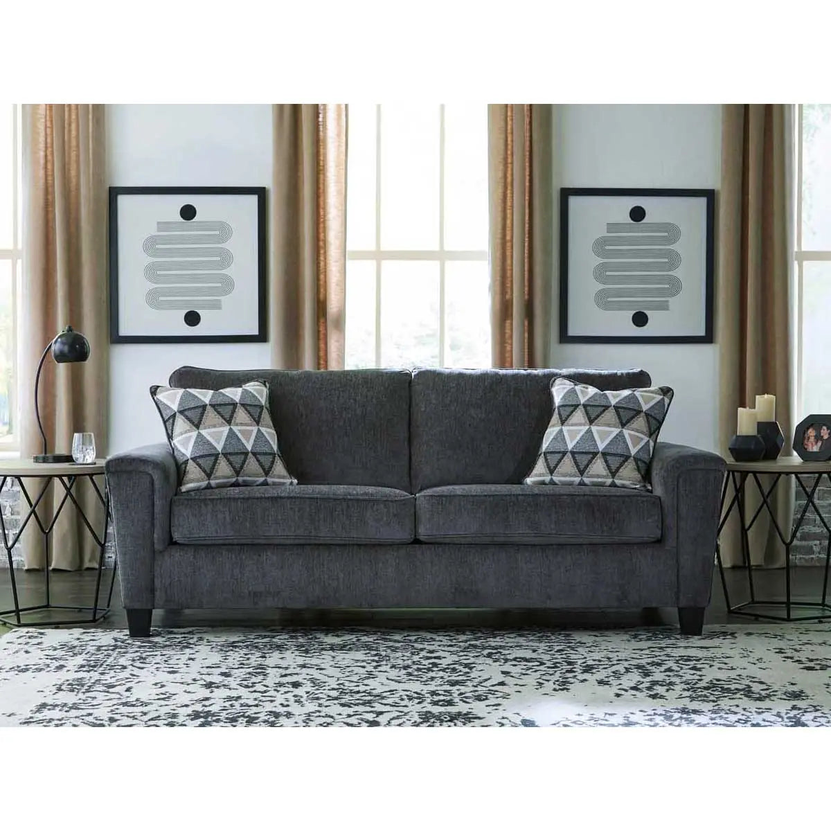 Abinger Smoke Gray Sofa - Modern Living Room Couch for Small Spaces, Apartments & Cozy Home Decor