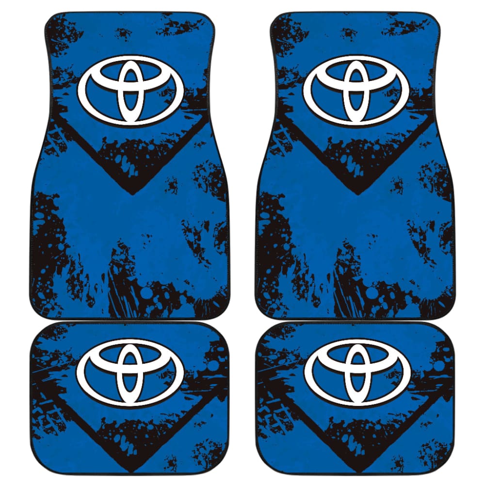 Custom Blue and Black Toyota Car Floor Mats - Premium All-Weather Protection for Camry, Corolla, RAV4 - Perfect for Road Trips, Daily Commute & Winter Driving