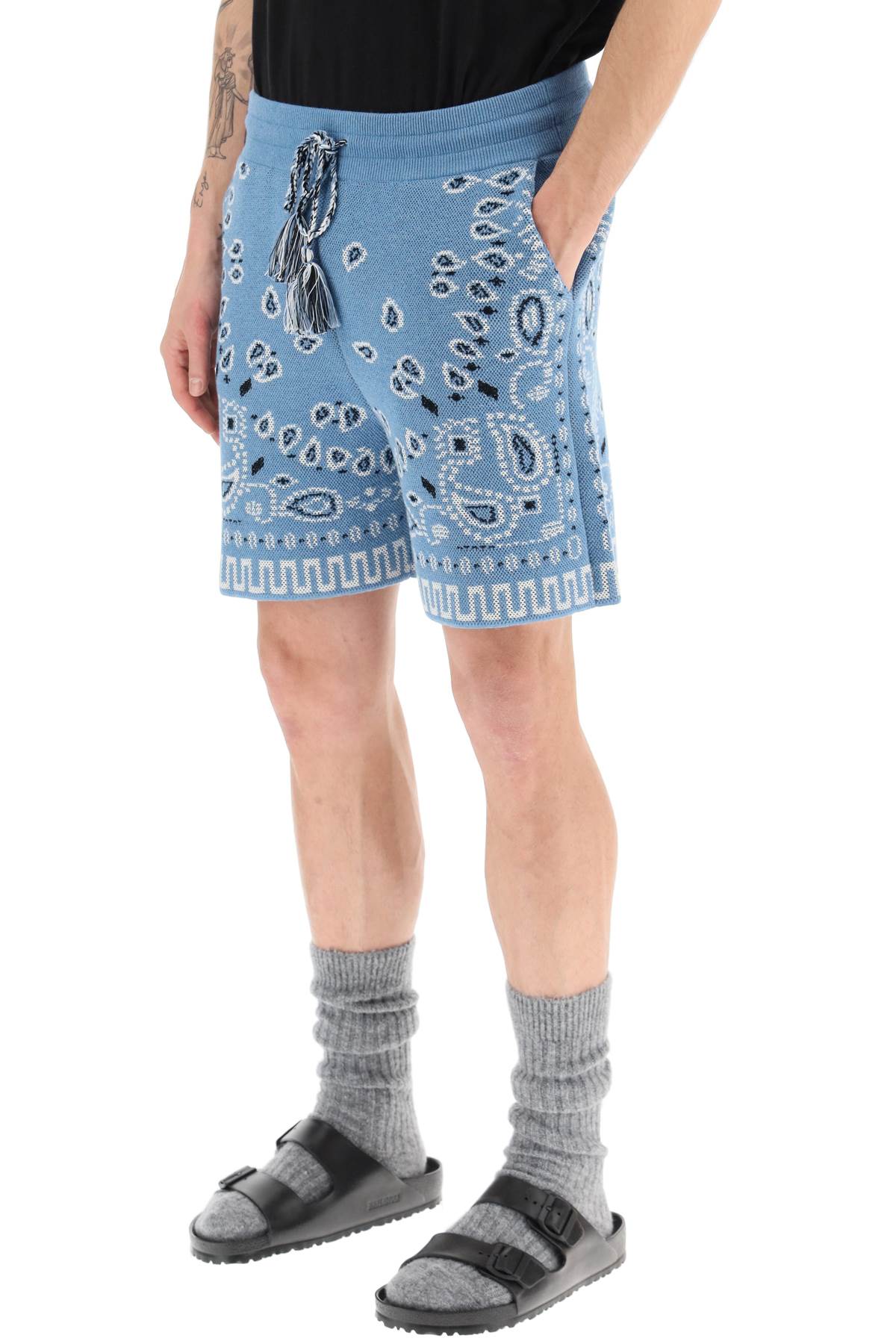 Alanui Cotton Bandana Print Bermuda Shorts for Women - Comfortable & Stylish Summer Casual Wear - Perfect for Beach, Vacation, and Everyday Outfits