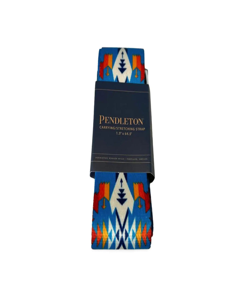 Premium Metal Buckle Yoga Strap with Pendleton Tucson Turquoise Design - Durable Stretching Belt for Yoga, Pilates & Fitness Training - Perfect for Home Workouts, Studio Sessions & Travel Accessories