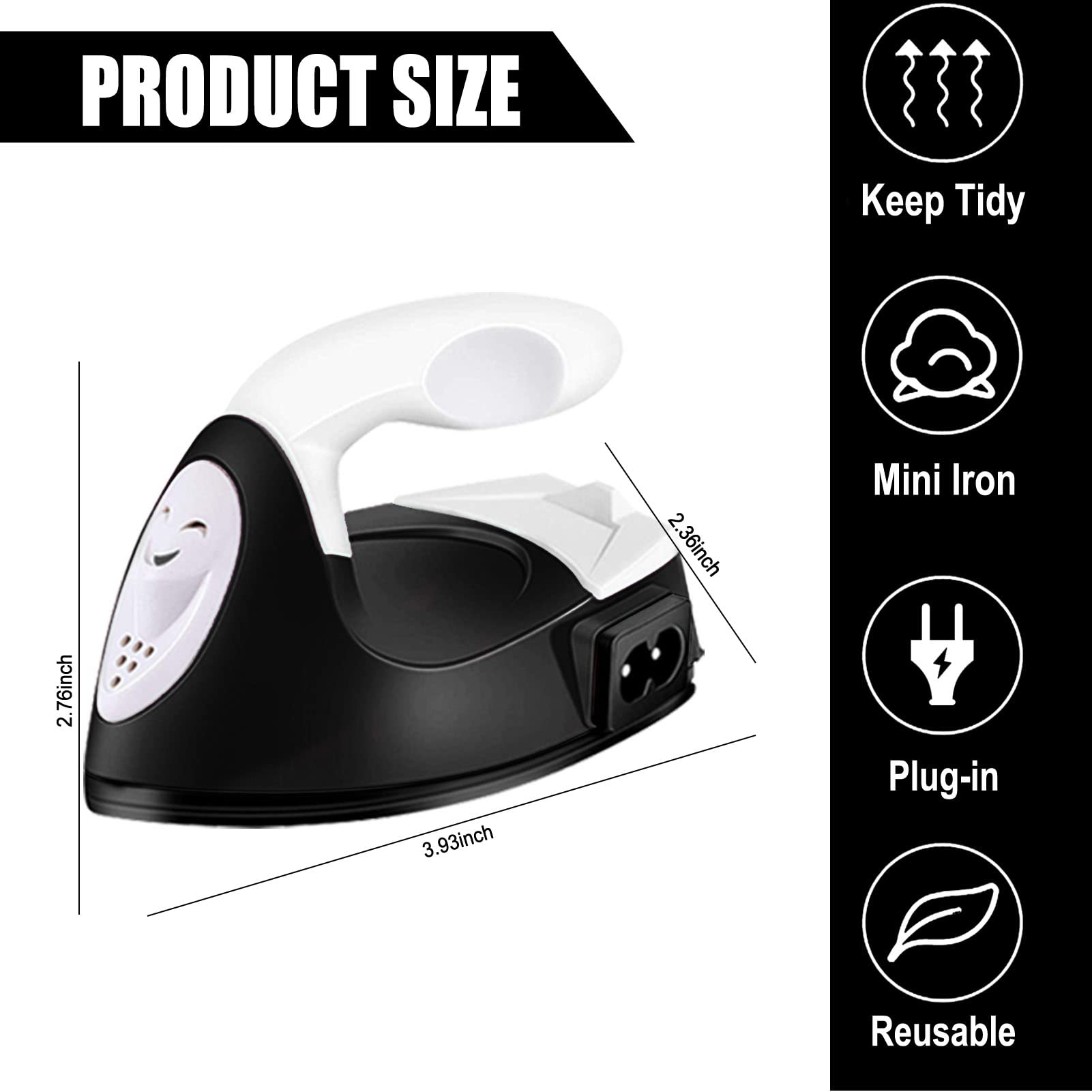 Mini Heat Press Machine for T-Shirts, Shoes & Hats - Portable Craft Iron for Vinyl Transfer Projects | DIY Clothes, Small Crafts & Travel Use