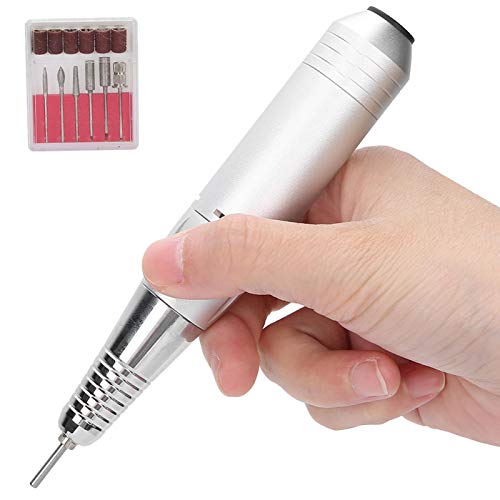 Professional Electric Nail Drill Machine 20000 RPM - Portable Manicure & Pedicure Tool for Acrylic Nails, Nail Art & Polishing (Silver) | Perfect for Salon Professionals & Home Nail Care Enthusiasts