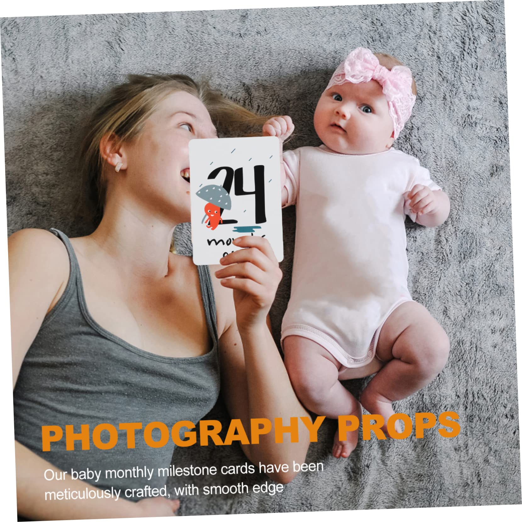 ORFOFE 2 Sets Baby Milestone Cards - Newborn to 12 Months Photo Props for Monthly Milestones, Baby Shower Gift, First Birthday - 20pcs x 2 - Perfect for Monthly Photo Shoots, Baby Album, and Milestone Tracking