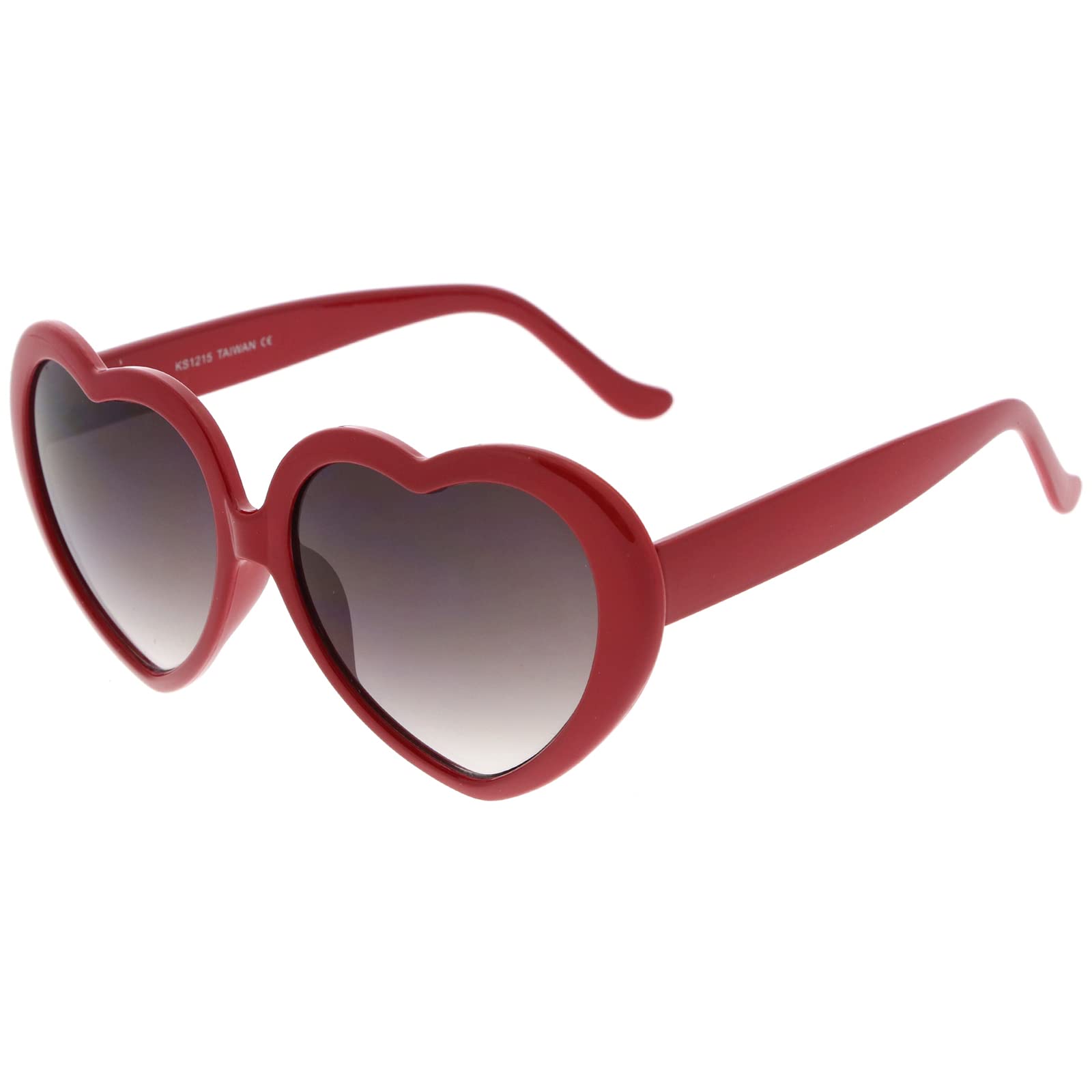 ZeroUV Women's Oversized Gradient Lens Heart-Shaped Sunglasses 55mm - Stylish UV Protection for Beach, Pool, and Summer Outfits