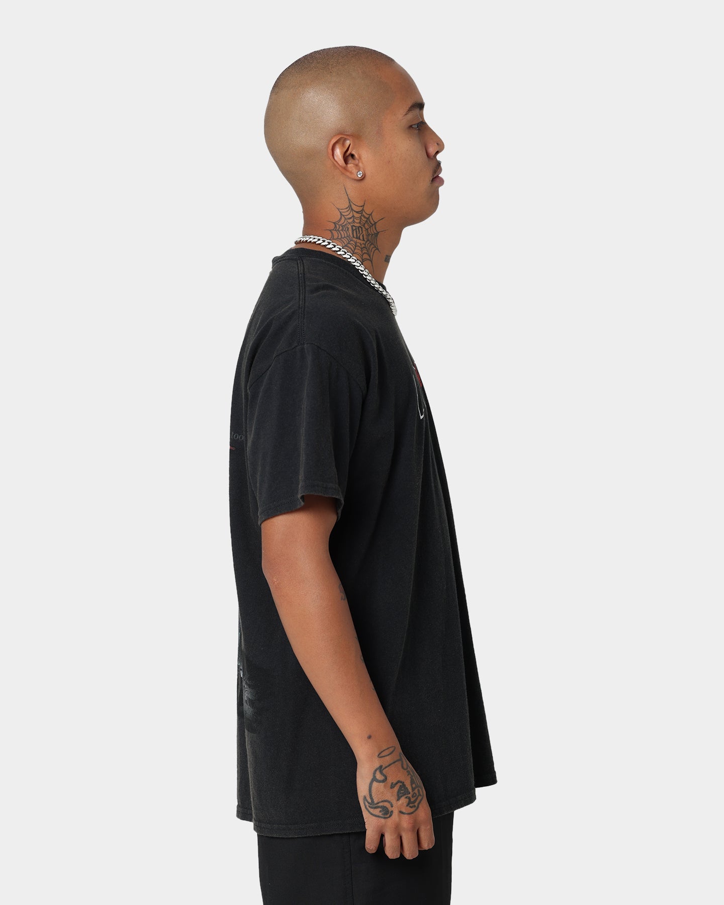 Vintage American Thrift X IT Lover Graphic T-Shirt - Distressed Black Wash Style for Casual Wear & Retro Fashion Enthusiasts