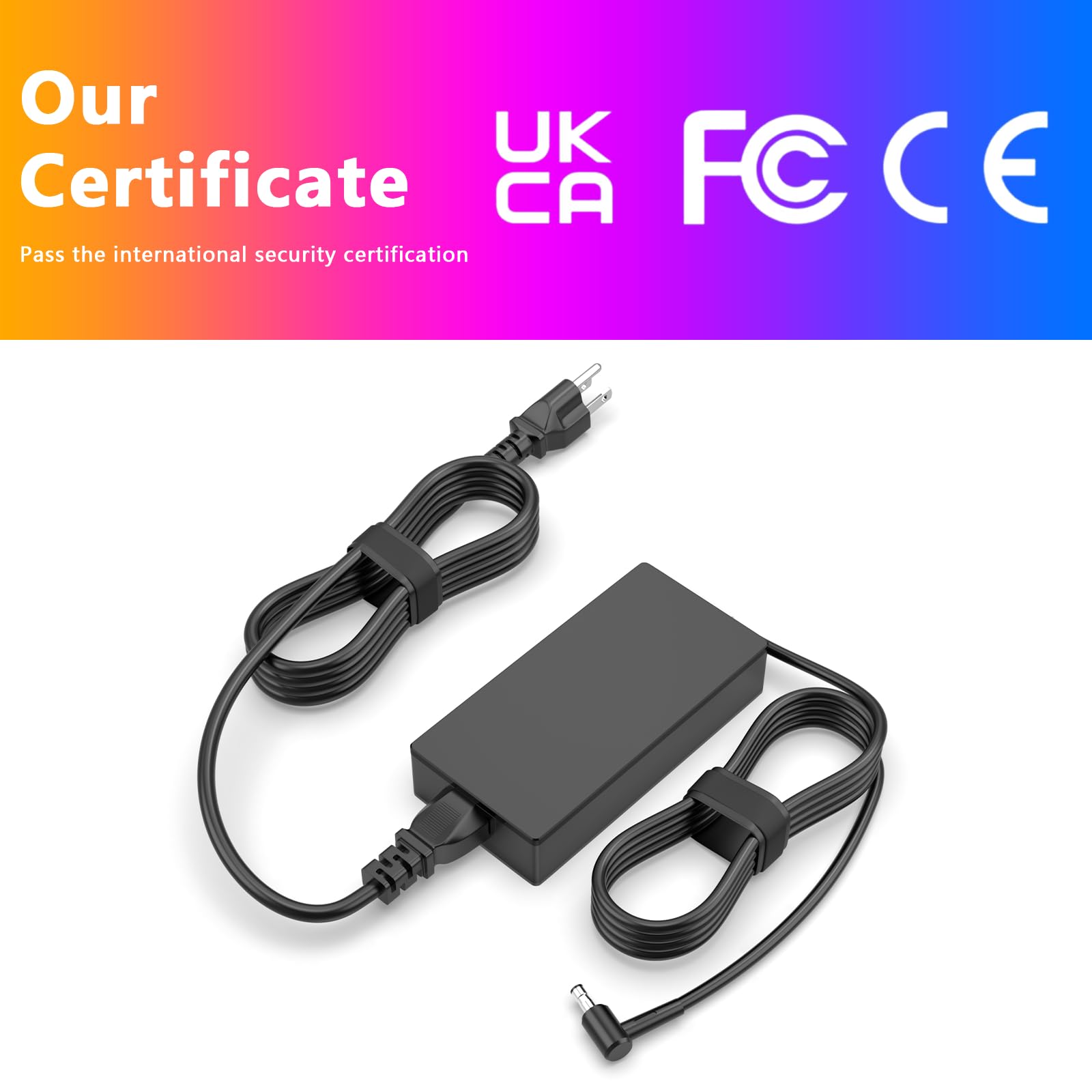 200W AC Power Adapter Replacement for ASUS TUF Dash F15/F17, ROG Zephyrus G14/G15, ROG Strix G15/G17 Laptops (2021-2023 Models) - Compatible with Gaming, Work & Travel Use