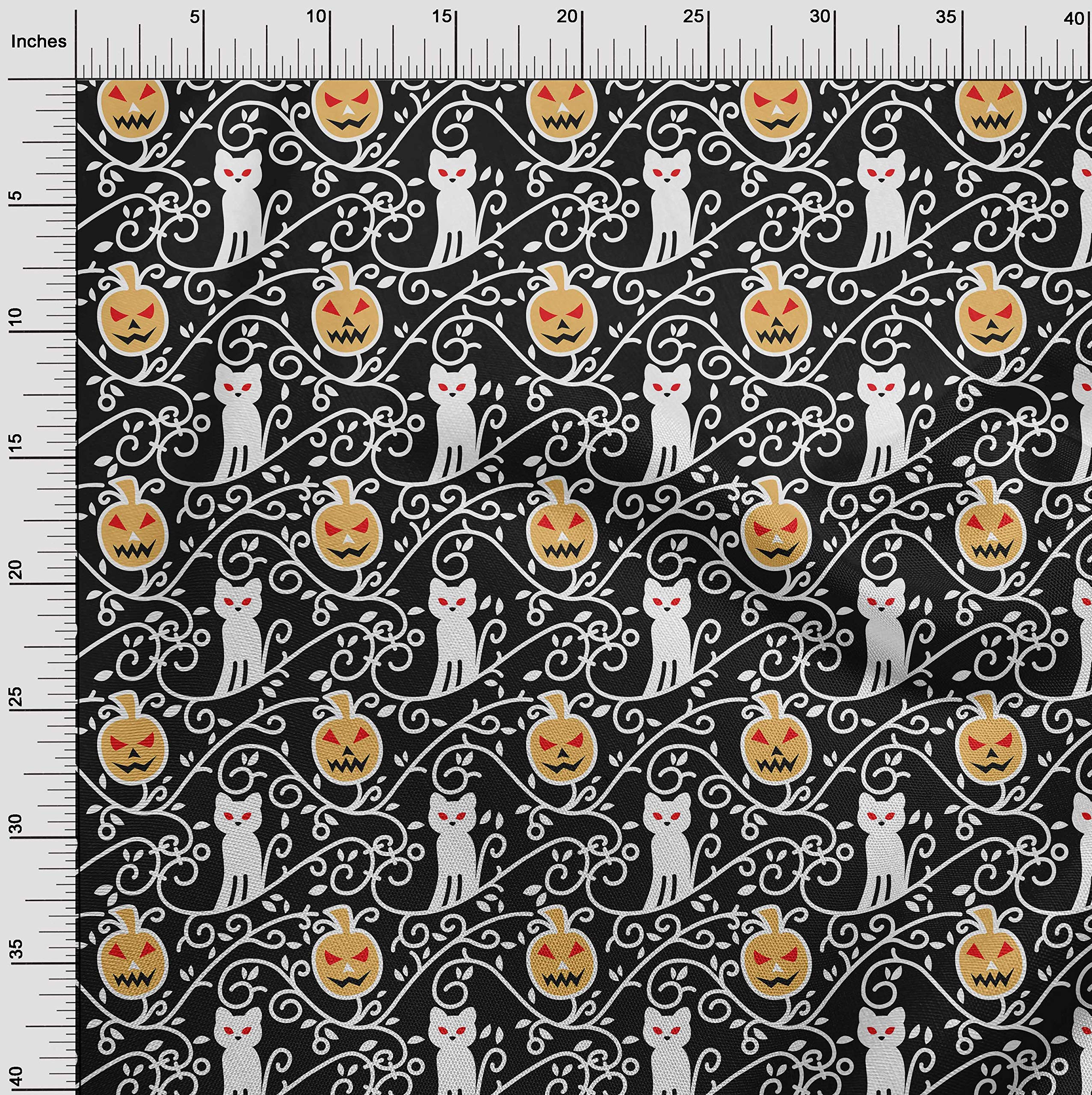 oneOone Velvet Black Fabric - 58 Inches Wide for Halloween Costumes, DIY Clothing & Sewing Supplies | Perfect for Dresses, Capes & Home Decor Projects