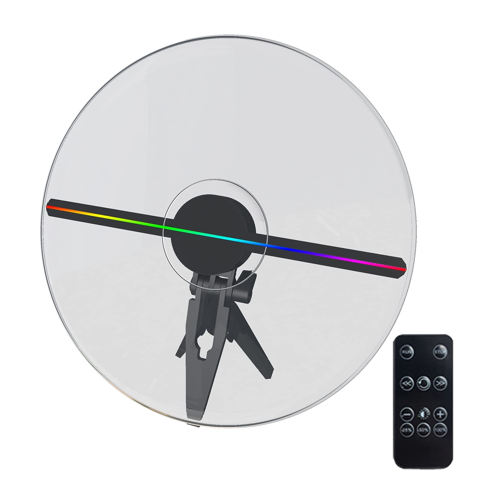 10.63 Inch 3D Hologram Projector Fan - LED Holographic Air Fan for Advertising Display, Home & Business Decor - Perfect for Living Room, Bedroom, Retail Stores & Events