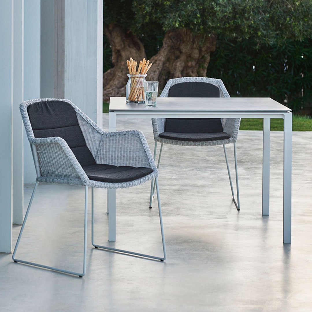Breeze Outdoor Chair with Sled Base - Lightweight Patio Furniture for Backyard, Poolside, and Garden Relaxation