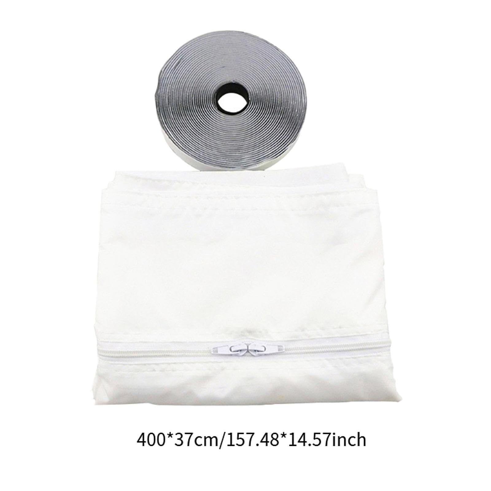 Portable Air Conditioner Window Door Seal Kit with Zipper - 4Meter Double Hole Insulation Cover for AC Units | Perfect for Home, Office & RV Cooling