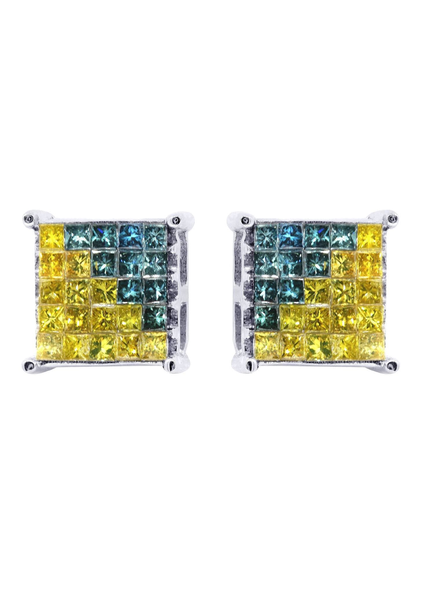 1.27 Carat Diamond Stud Earrings for Men in 14K White Gold – Perfect for Weddings, Gifts & Formal Occasions