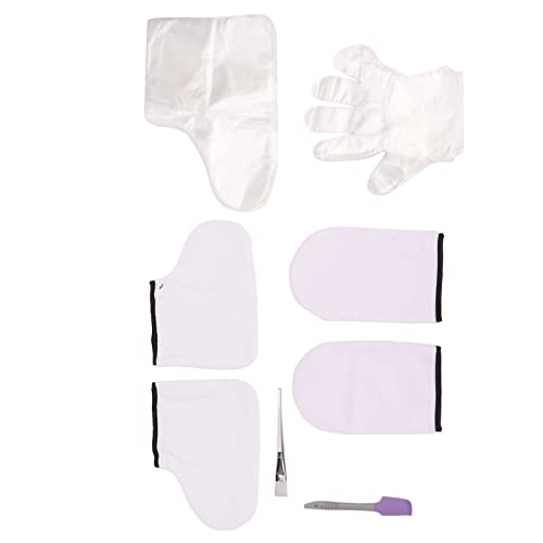 Adjustable Wax Treatment Booties & SPA Gloves Set - Soft, Colorfast, Long-Lasting for Salon & Home Use - Perfect for Women's Pedicure & Foot Care