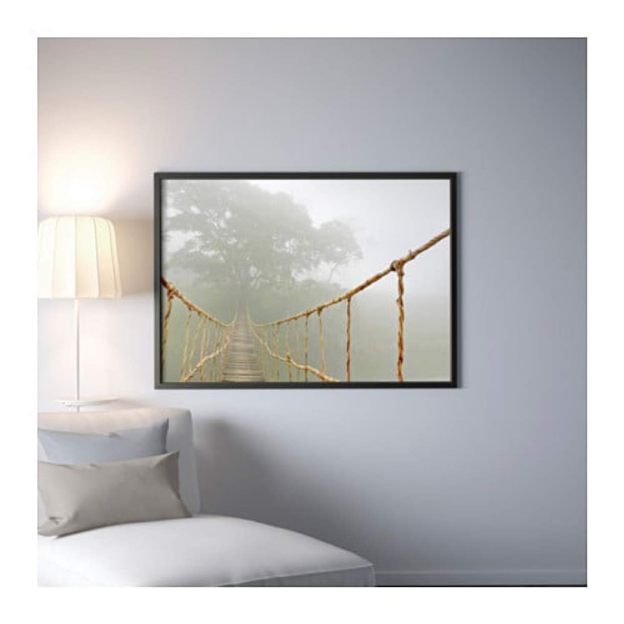 IKEA Bjorksta 55x39 ¼ Inch Black Picture Frame - Jungle Journey Artwork Display for Wall Decor | Perfect for Living Room, Bedroom & Office