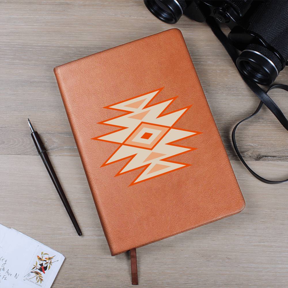 Vegan Leather Journal with Southwestern Motif - Handmade Leather Bound Notebook for Writing, Sketching & Travel Journaling - Perfect Gift for Writers & Artists