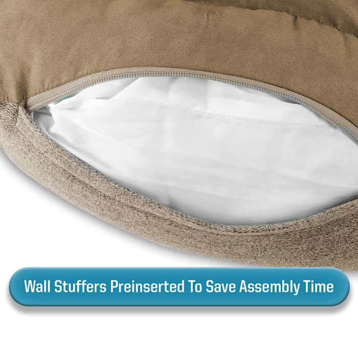 **Arlee Memory Foam Dog Bed for Large & XL Dogs - Supportive Cuddler Sofa Style Pet Bed with Durable Fabric - Perfect for Living Room & Bedroom - Walnut (Large) - Ideal for Relaxation & Joint Support**