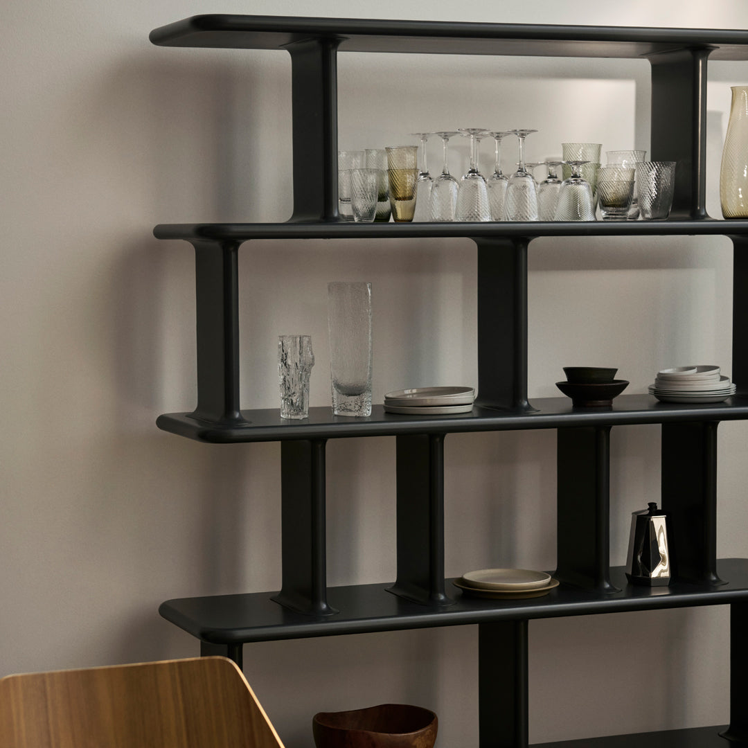 JH45 Standing Shelf - Modern Wooden Bookshelf for Home & Office Storage - Perfect for Living Room, Bedroom, or Study Organization