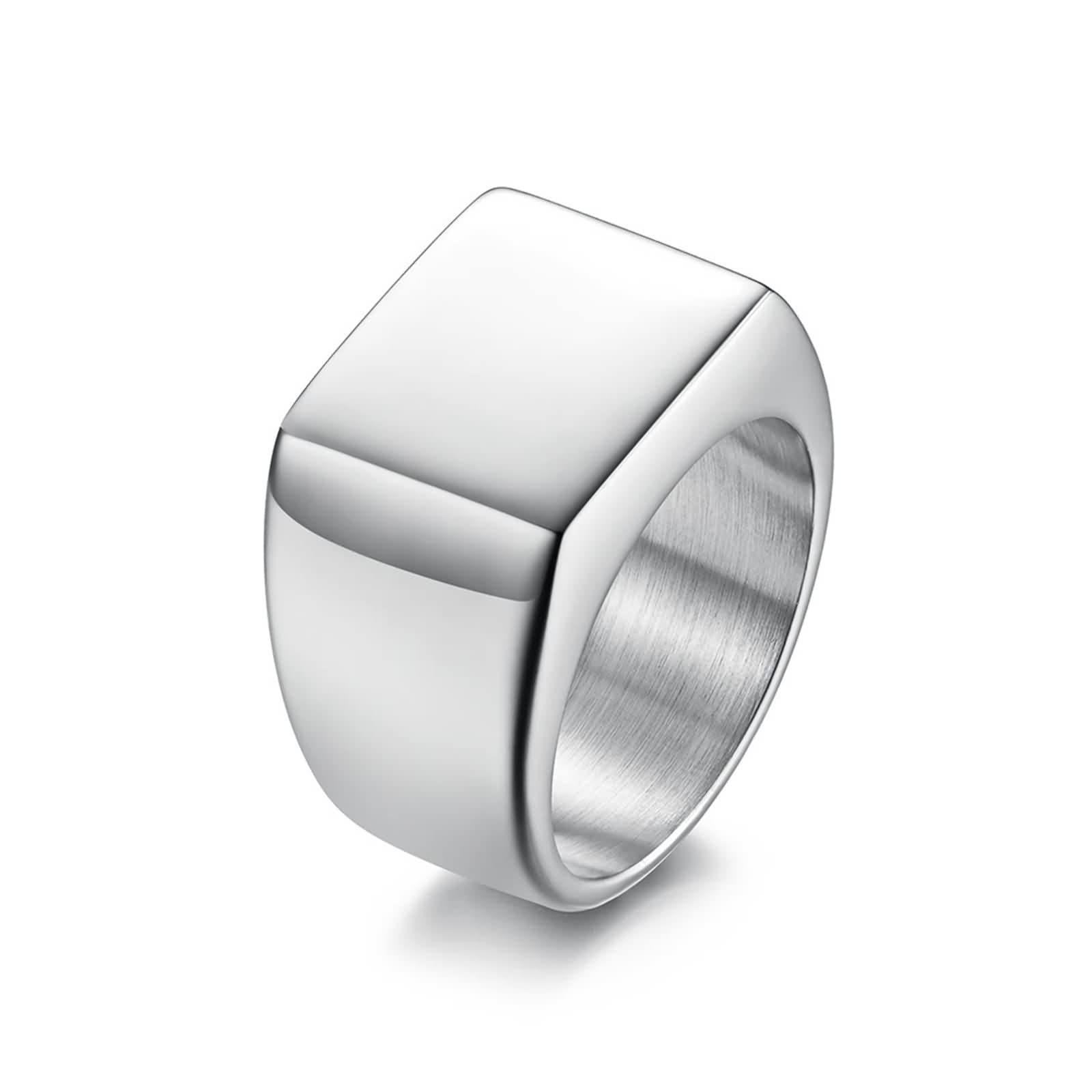 Trendy Stainless Steel Matching Promise Rings for Couples - Simple Western Jewelry for Women & Men - Perfect for Anniversaries, Engagements and Romantic Gifts