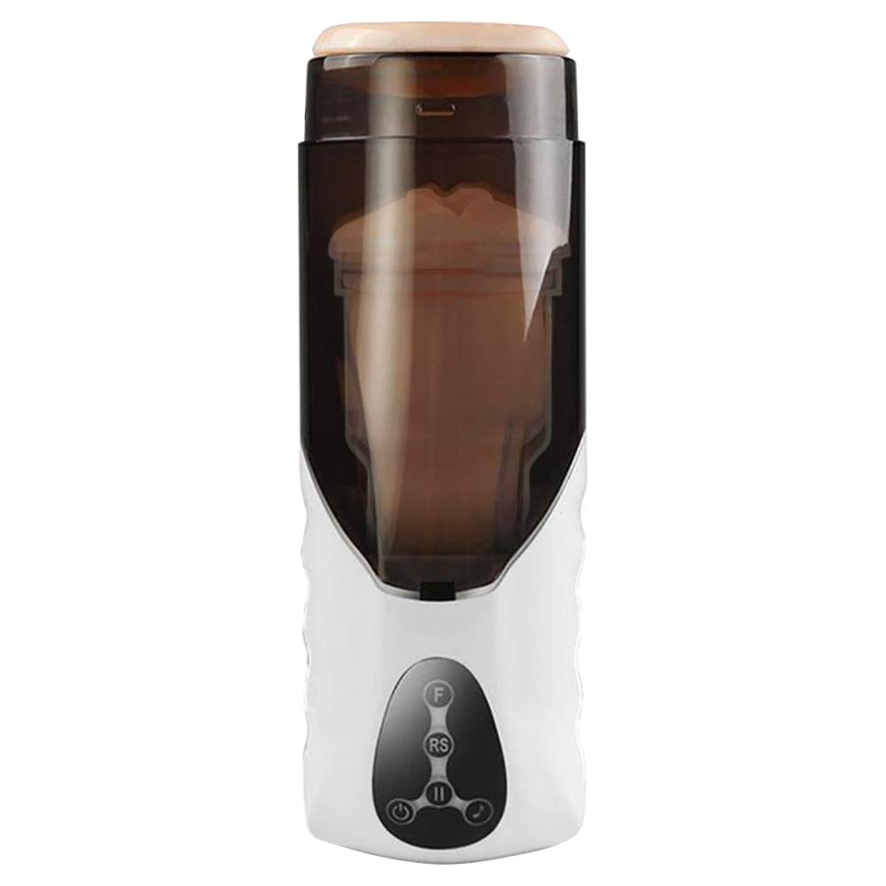 WeDol Automatic Male Masturbator Cup - 10 Thrusting Speeds & 10 Vibration Modes with Heating Function, Realistic Vagina Stroker for Oral & Dual Stimulation | Perfect for Solo Play, Couples Fun & Discreet Adult Pleasure