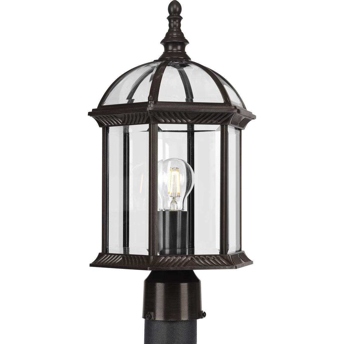 Dillard Collection Clear Glass Outdoor Post Light - Weatherproof Exterior Wall Sconce for Porch, Patio, Garden & Entryway Lighting
