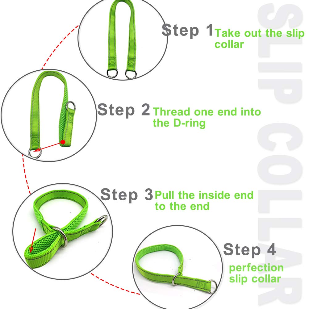 Reflective Adjustable Nylon Dog Training Collar with Soft Padding - 1