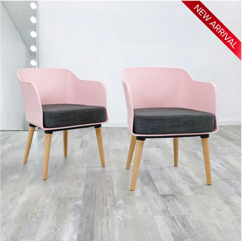Modern Molly Reception Chairs Set of 2 - Elegant Office Waiting Room Furniture for Lobby, Hotel, or Salon - Comfortable Guest Seating Solution
