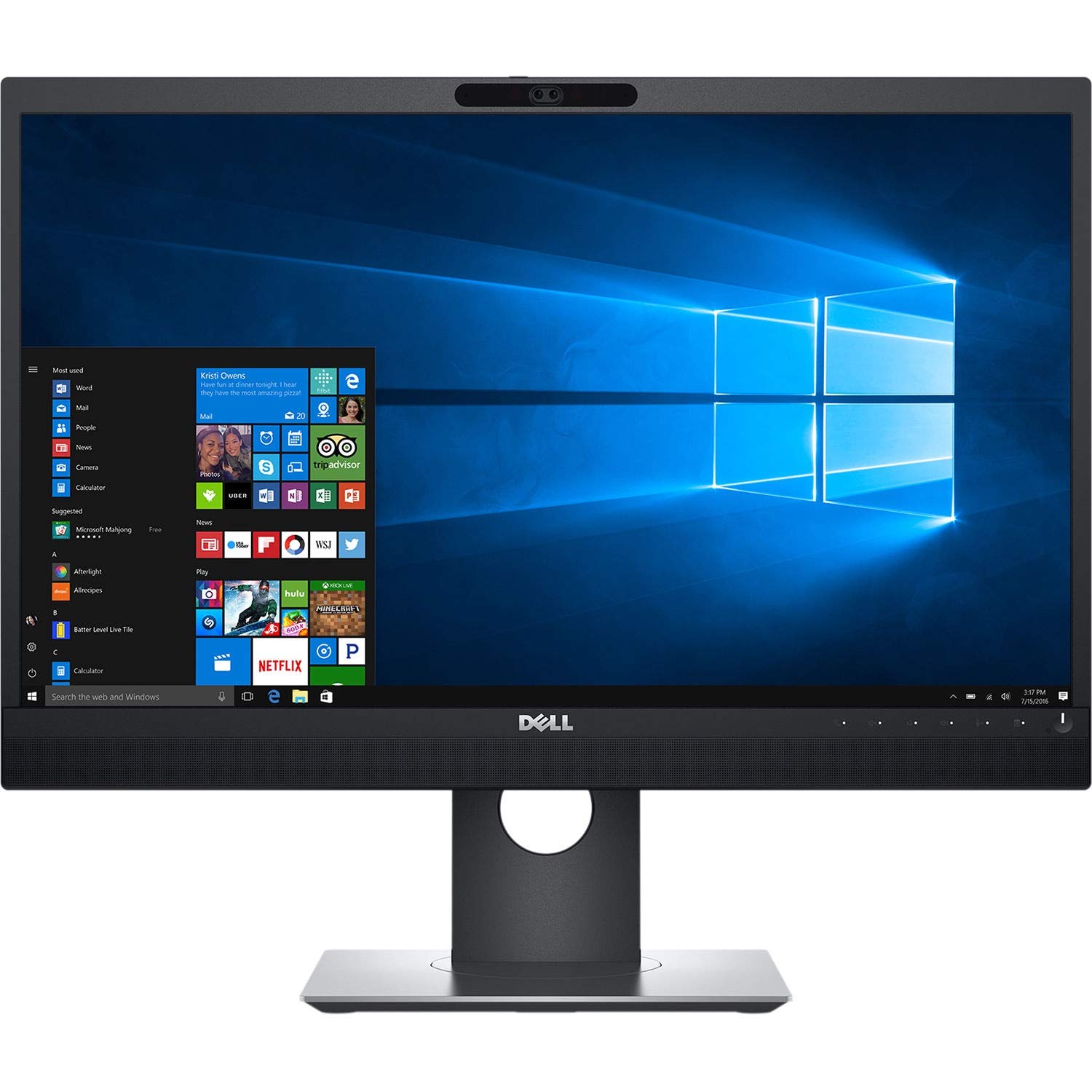 Dell P2418HZM 24 Inch Full HD LED Monitor with Built-in Speakers - Ideal for Video Conferencing, Home Office & Gaming