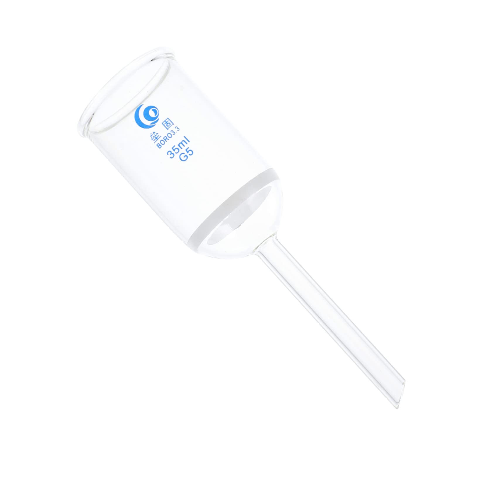Premium 35ml Glass Sand Funnel & Laboratory Funnel - Fine Craftsmanship for Vacuum Filtration, Canning, and Scientific Experiments | Ideal for Chemistry Labs, Home Brewing, and DIY Projects