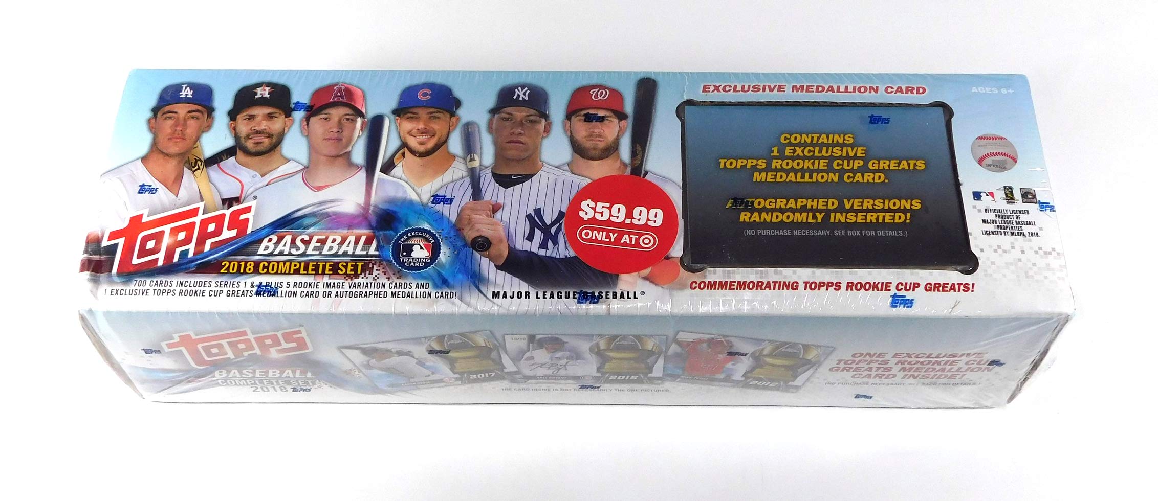 2018 Topps Baseball Complete Factory Sealed Set (702 Cards + 5 Rookie Cards & 1 Rookie Medallion/Auto) - Target Exclusive Retail Edition | Baseball Card Collection, Sports Memorabilia, Gift for Baseball Fans