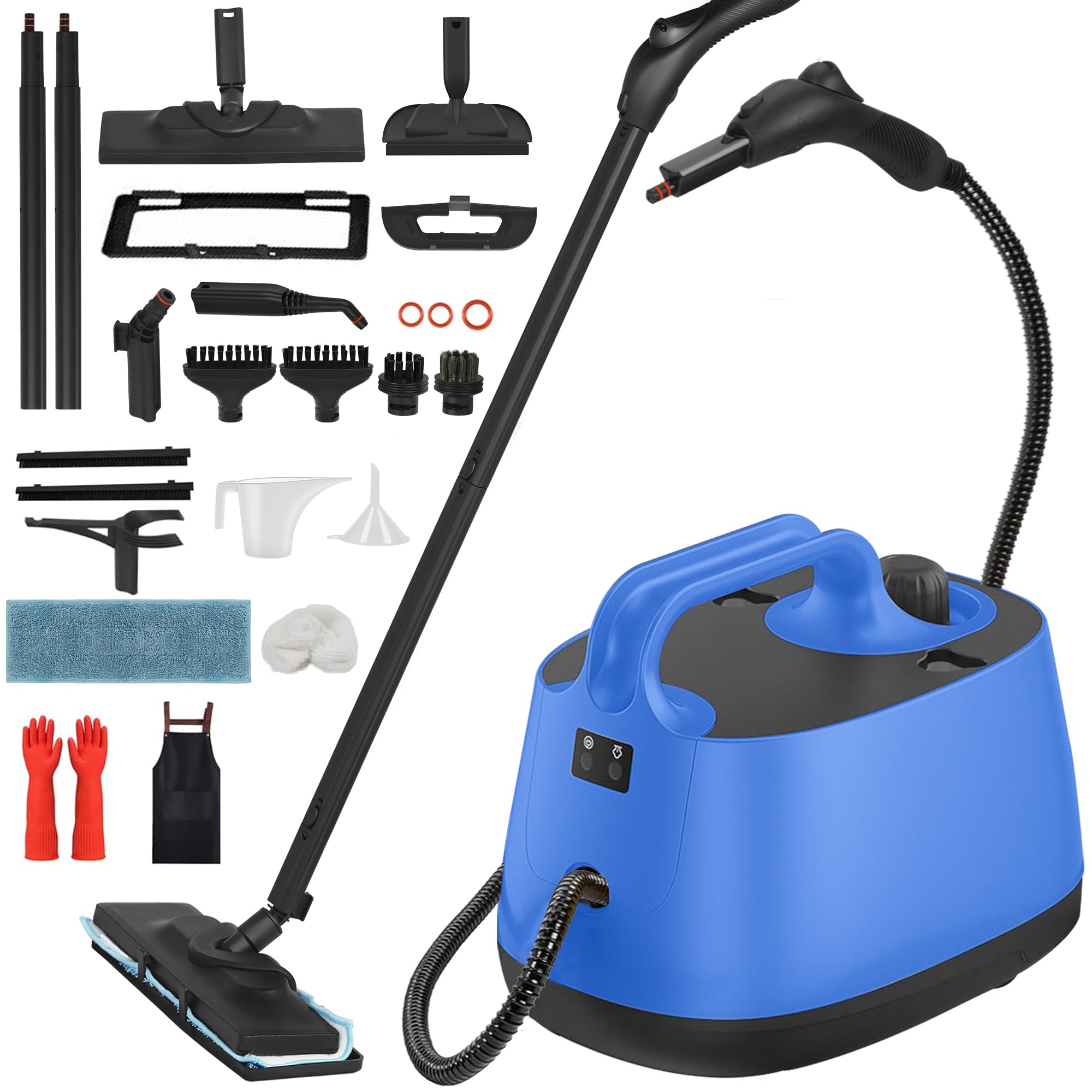 **Heavy Duty Multipurpose Steam Cleaner with 25 Accessories - Handheld Steamer for Floors, Upholstery, Car Detailing, Tile & Grout Cleaning - Perfect for Home, Office & Auto Deep Cleaning**