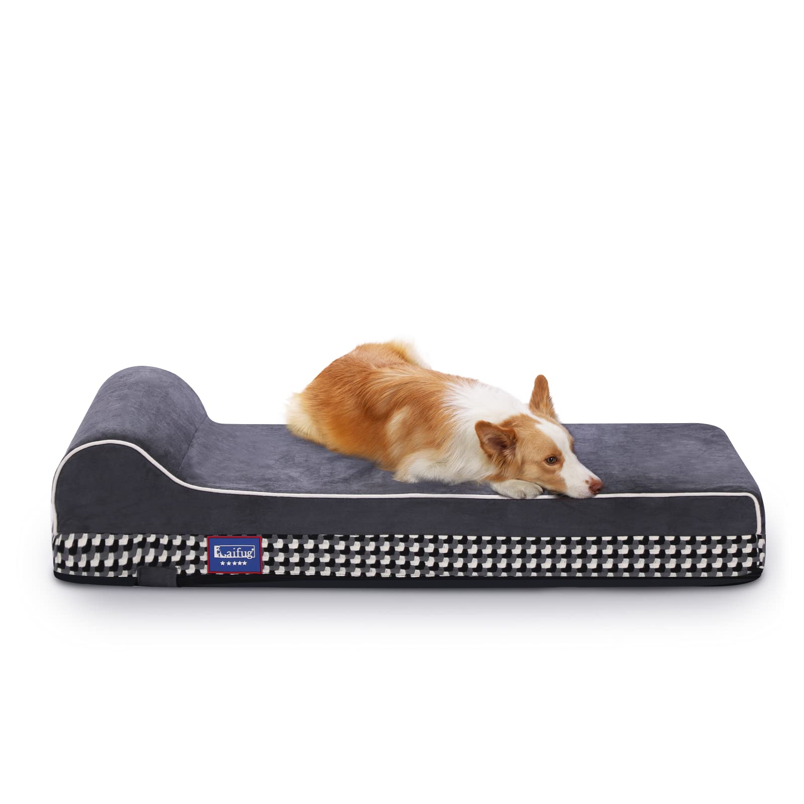 Orthopedic Memory Foam Dog Bed - Large, Waterproof & Washable for Big Dogs - Home Comfort