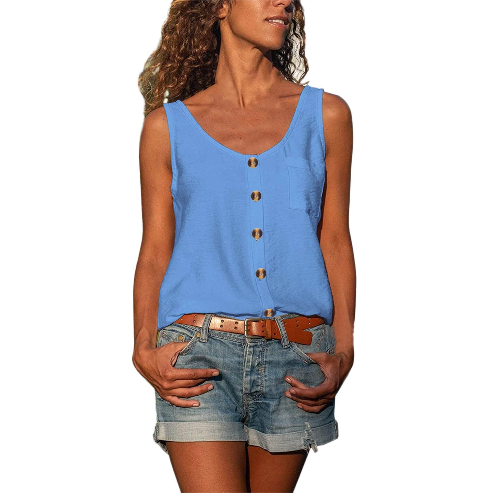 Women's V-Neck Lace Crochet Tunic Tops - Flowy Casual Blouses & Shirts for Women | Trendy Summer Tank Tops | Perfect for Beach Outfits, Date Nights & Casual Wear