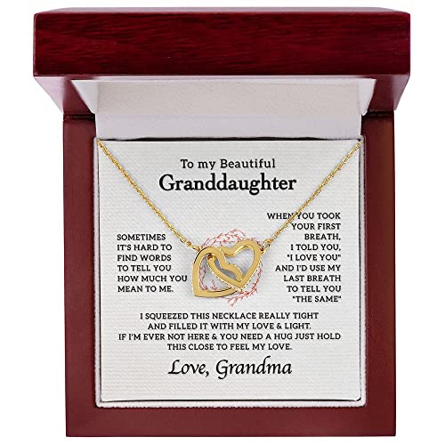 18K Yellow Gold Finish Interlocking Heart