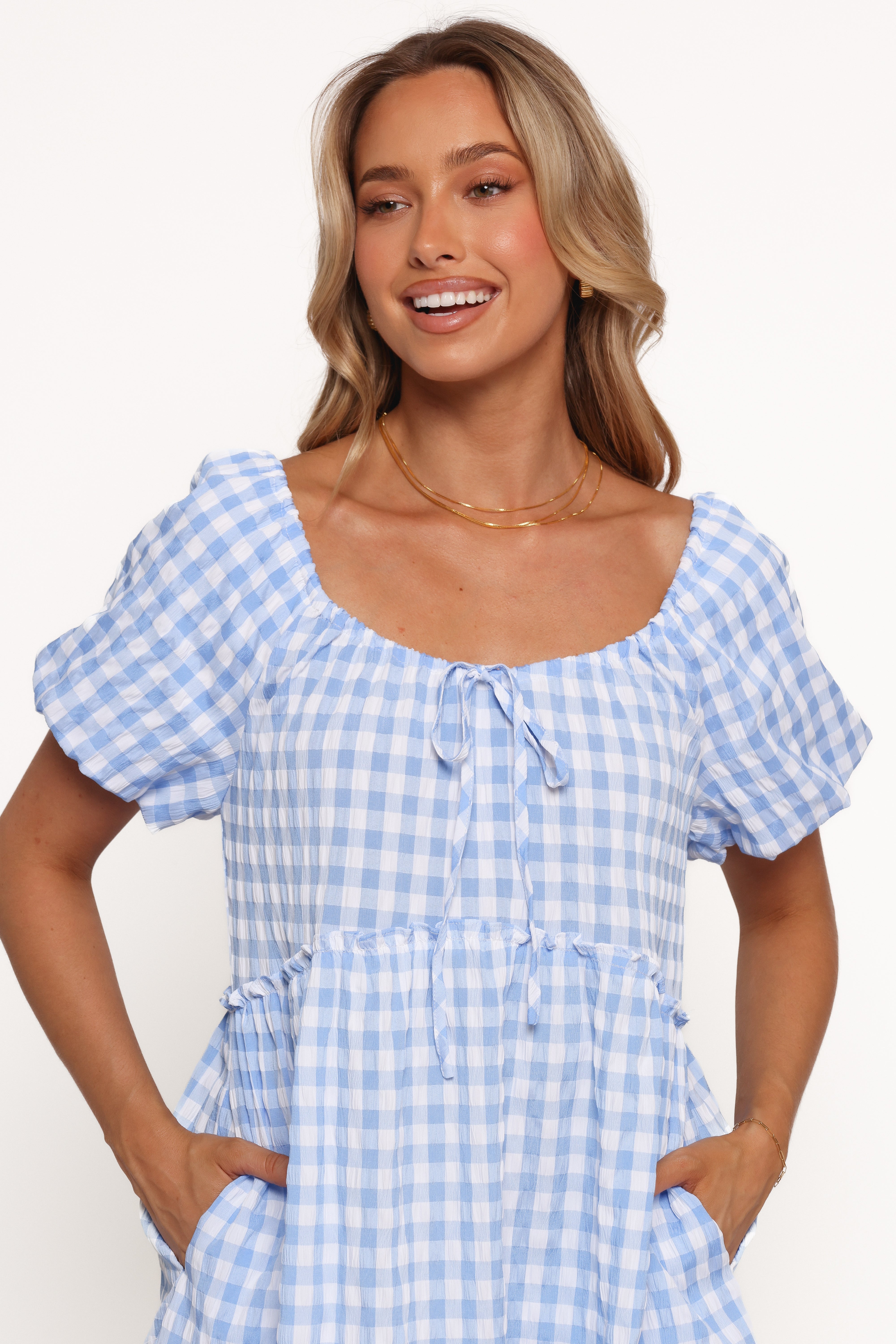 Dorothea Mini Dress in Blue | Flowy Summer Dress for Women | Perfect for Beach Vacations, Date Nights & Casual Outings