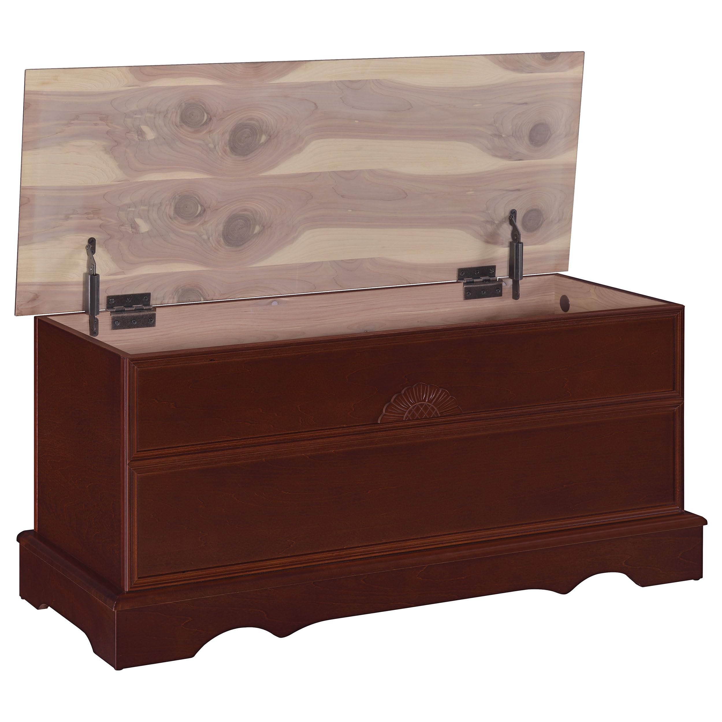 Coaster Home Furnishings Paula Traditional 40-Inch Wooden Storage Trunk - Cedar Lined Hope Chest for Bedroom, Kids Room & Nursery - Warm Brown (Model 4694) | Perfect for Blanket Storage, Toy Organization & Seasonal Decor