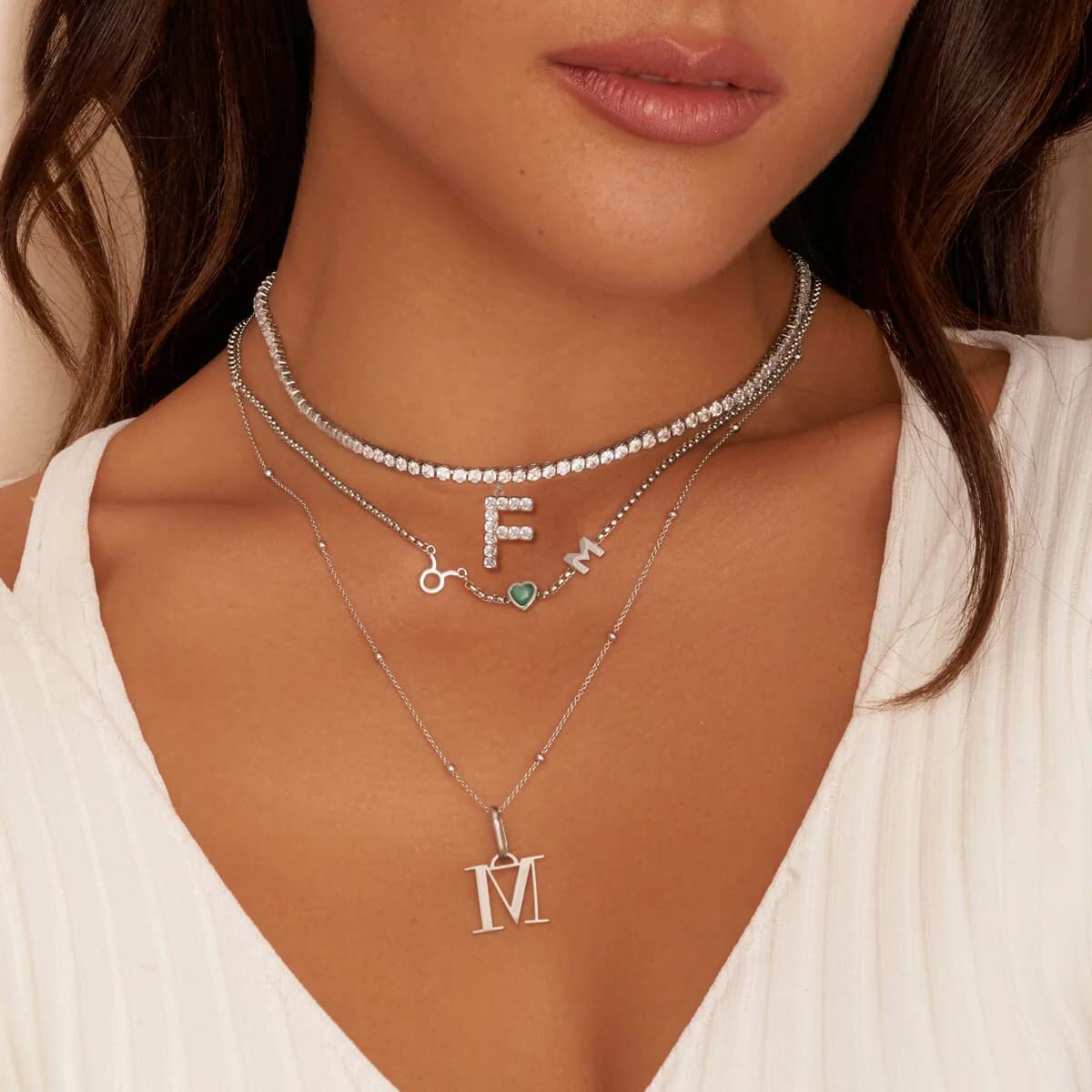14K Gold Plated Letter Initial Necklace for Women - Iced CZ Diamond Tennis Choker Chain Jewelry | Perfect for Gifts, Anniversaries & Everyday Elegance